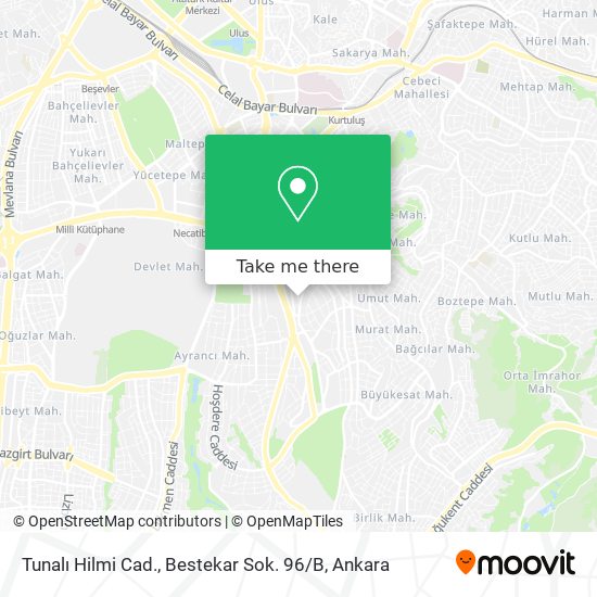 Tunalı Hilmi Cad., Bestekar Sok. 96 / B map