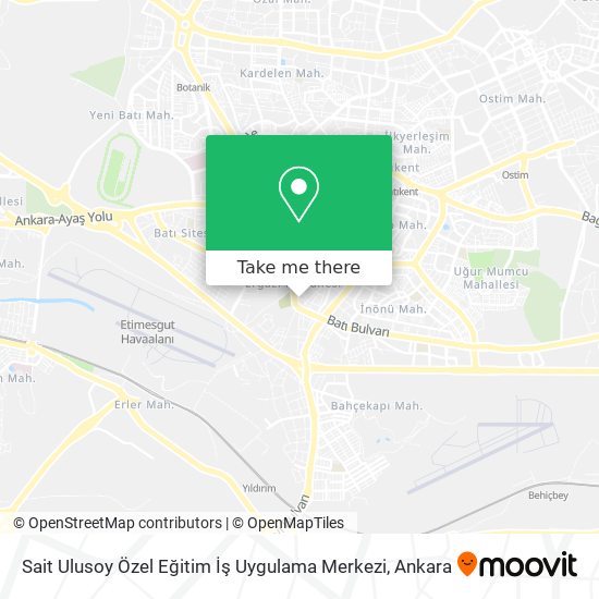 Sait Ulusoy Özel Eğitim İş Uygulama Merkezi map