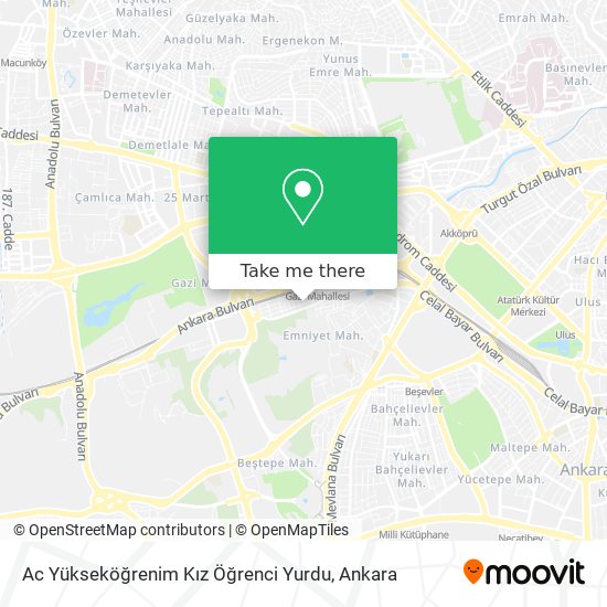 Ac Yükseköğrenim Kız Öğrenci Yurdu map