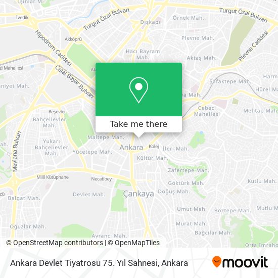 Ankara Devlet Tiyatrosu 75. Yıl Sahnesi map