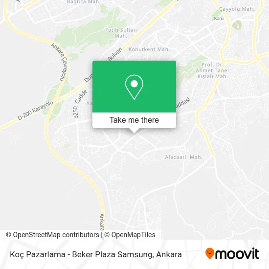 Koç Pazarlama - Beker Plaza Samsung map