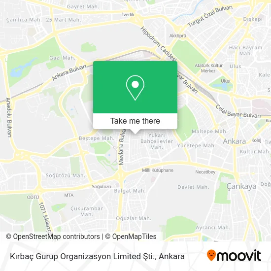 Kırbaç Gurup Organizasyon Limited Şti. map