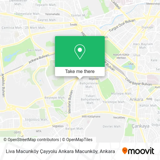Liva Macunköy Çayyolu Ankara Macunköy map