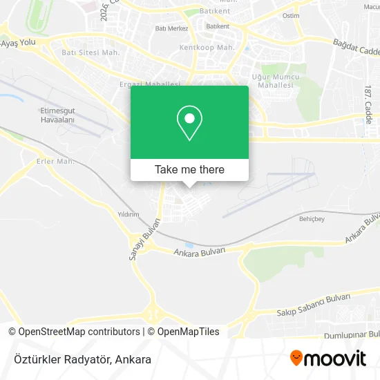 Öztürkler Radyatör map