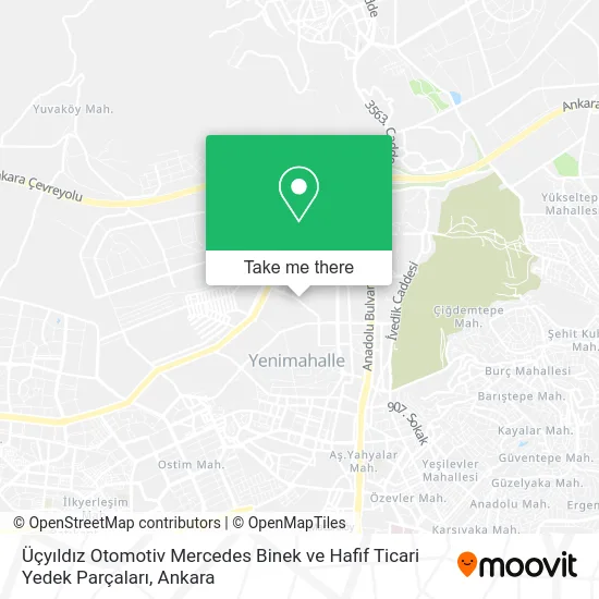 Üçyıldız Otomotiv Mercedes Binek ve Hafif Ticari Yedek Parçaları map