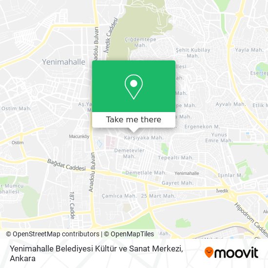 Yenimahalle Belediyesi Kültür ve Sanat Merkezi map