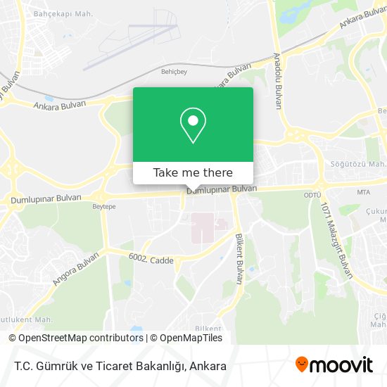 T.C. Gümrük ve Ticaret Bakanlığı map