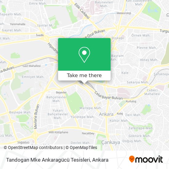 Tandogan Mke Ankaragücü Tesisleri map