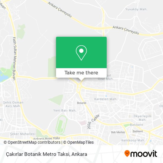Çakırlar Botanik Metro Taksi map
