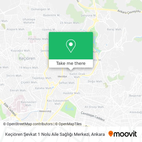 Keçiören Şevkat 1 Nolu Aile Sağlığı Merkezi map