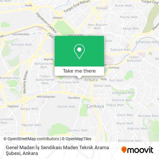 Genel Maden İş Sendikası Maden Teknik Arama Şubesi map