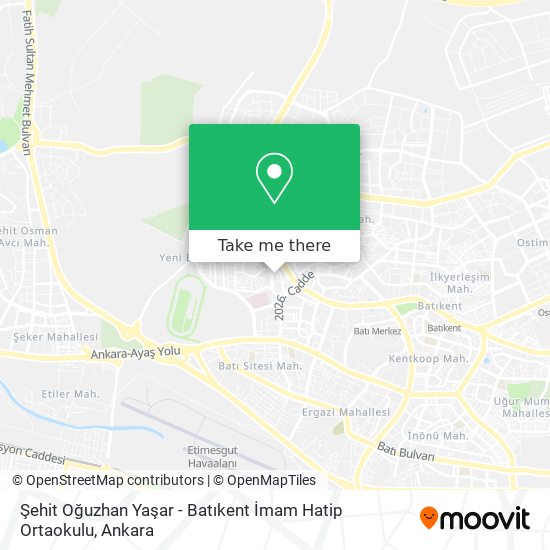 Şehit Oğuzhan Yaşar - Batıkent İmam Hatip Ortaokulu map