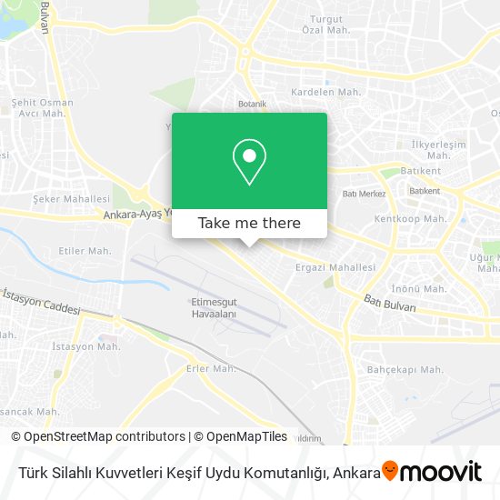 Türk Silahlı Kuvvetleri Keşif Uydu Komutanlığı map