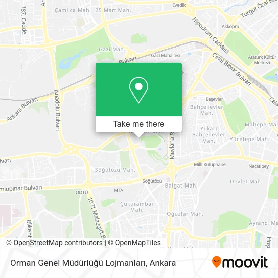 Orman Genel Müdürlüğü Lojmanları map