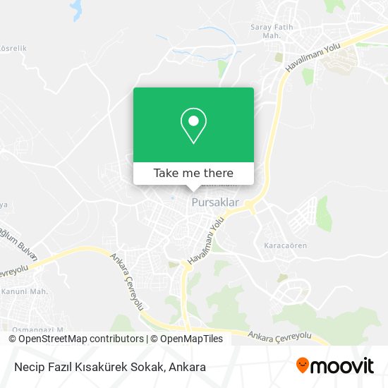 Necip Fazıl Kısakürek Sokak map
