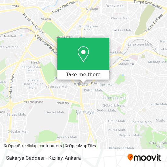 Sakarya Caddesi - Kızılay map