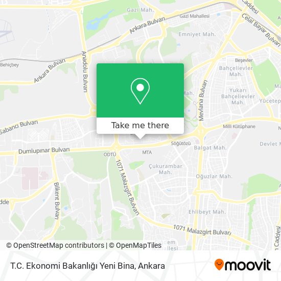 T.C. Ekonomi Bakanlığı Yeni Bina map