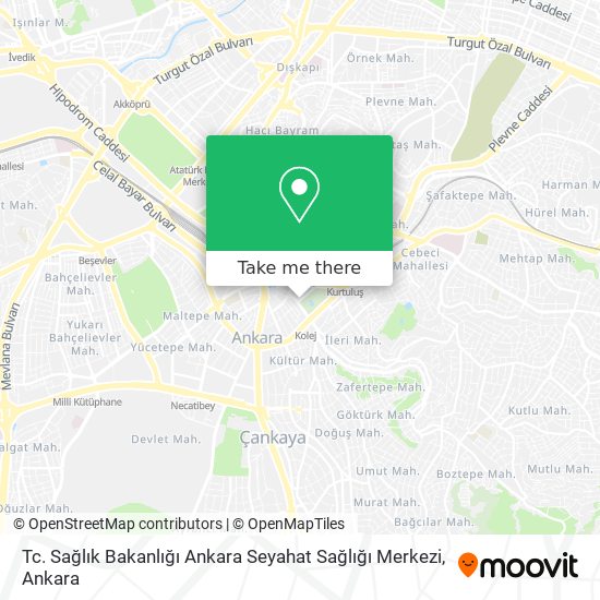 Tc. Sağlık Bakanlığı Ankara Seyahat Sağlığı Merkezi map