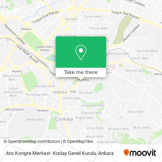 Ato Kongre Merkezi- Kızılay Genel Kurulu map