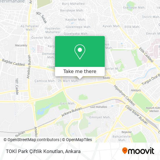 TOKİ Park Çiftlik Konutları map