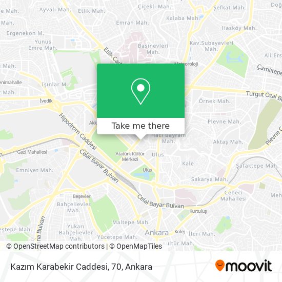 Kazım Karabekir Caddesi, 70 map