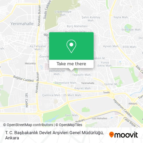 T. C. Başbakanlık Devlet Arşivleri Genel Müdürlüğü map