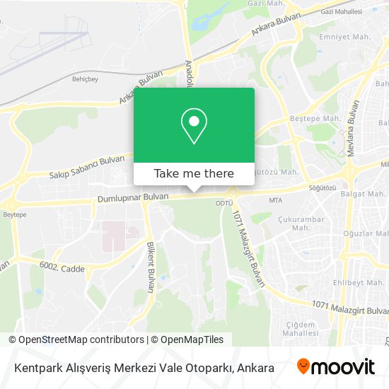 Kentpark Alışveriş Merkezi Vale Otoparkı map