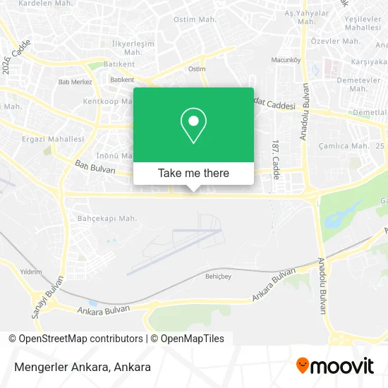 Mengerler Ankara map