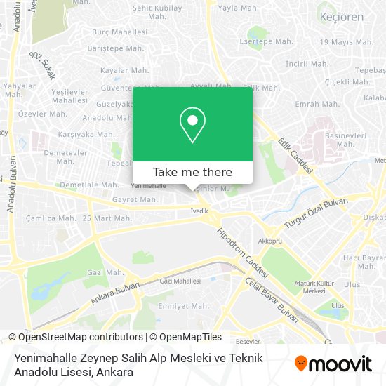 Yenimahalle Zeynep Salih Alp Mesleki ve Teknik Anadolu Lisesi map