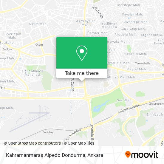 Kahramanmaraş Alpedo Dondurma map