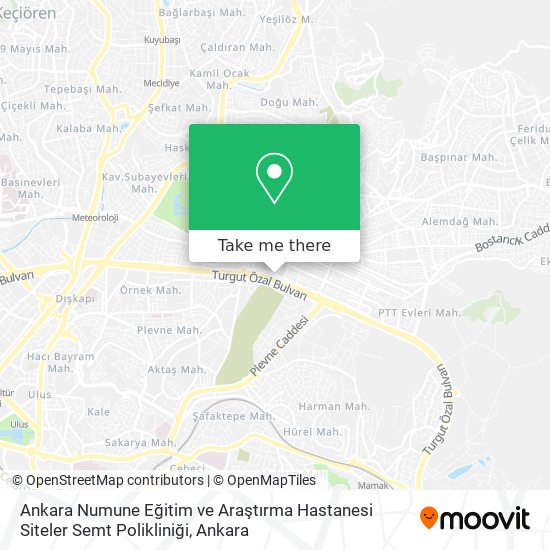 Ankara Numune Eğitim ve Araştırma Hastanesi Siteler Semt Polikliniği map
