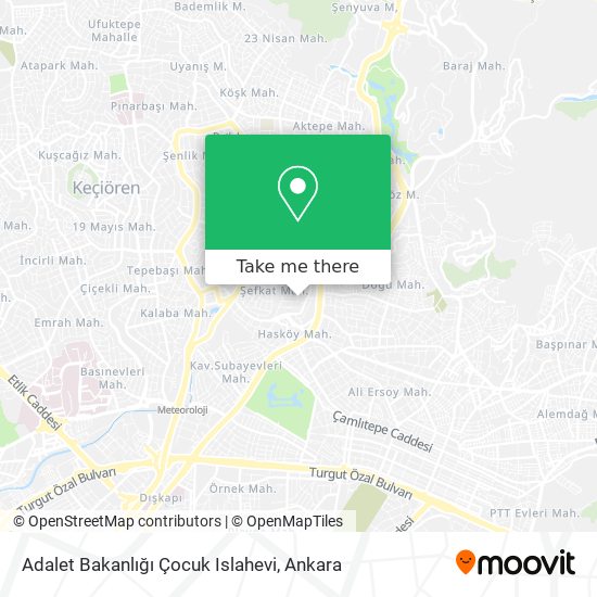 Adalet Bakanlığı Çocuk Islahevi map