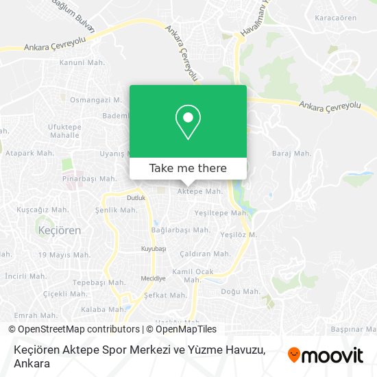 Keçiören Aktepe Spor Merkezi ve Yùzme Havuzu map