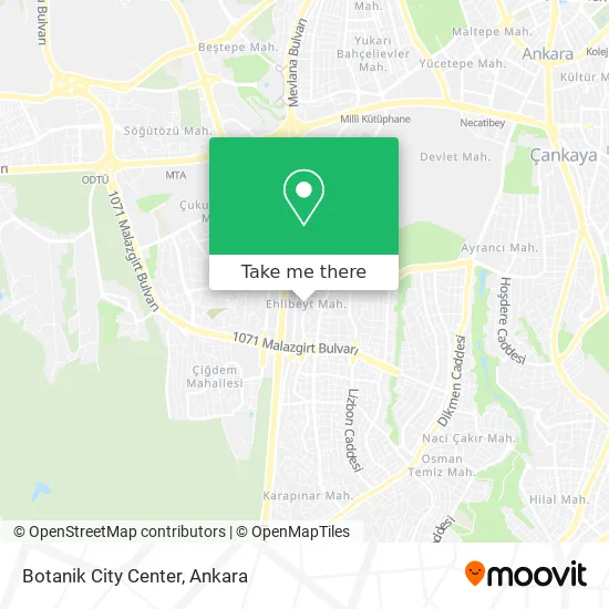 Botanik City Center map