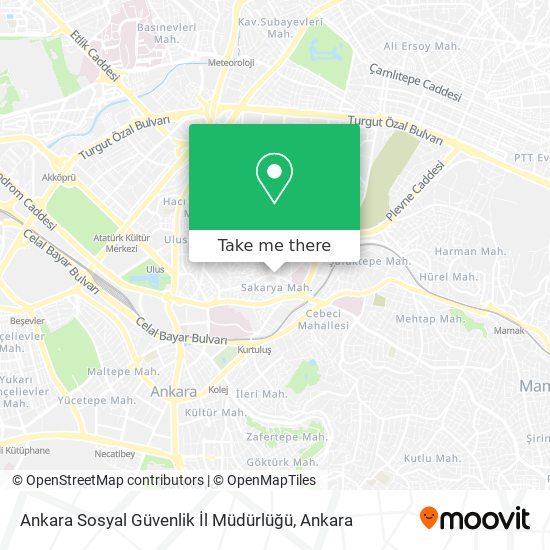 Ankara Sosyal Güvenlik İl Müdürlüğü map