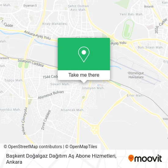 Başkent Doğalgaz Dağıtım Aş Abone Hizmetleri map