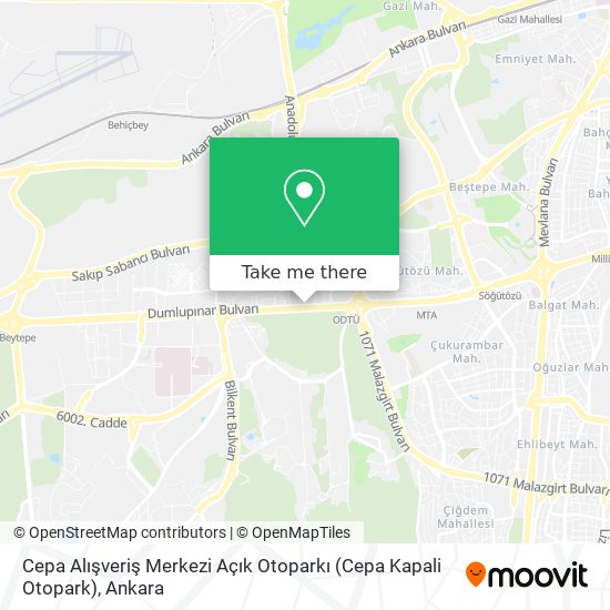 Cepa Alışveriş Merkezi Açık Otoparkı (Cepa Kapali Otopark) map