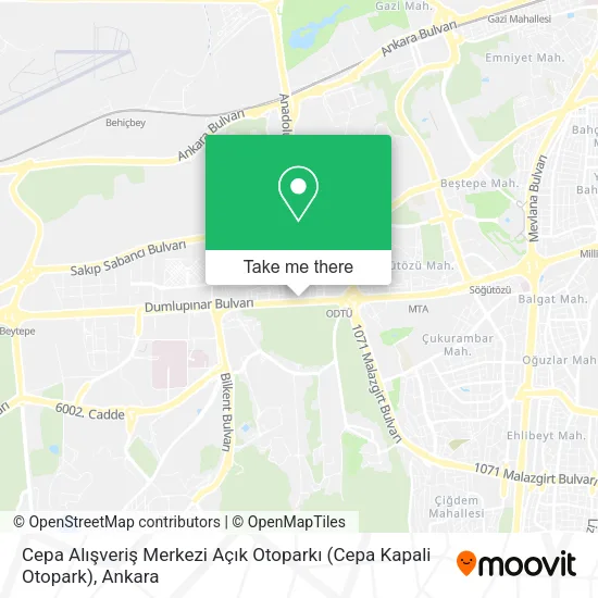 Cepa Alışveriş Merkezi Açık Otoparkı (Cepa Kapali Otopark) map