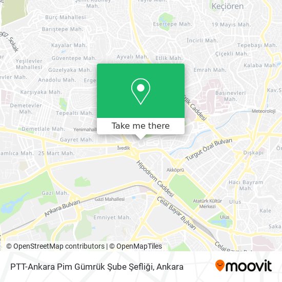 PTT-Ankara Pim Gümrük Şube Şefliği map
