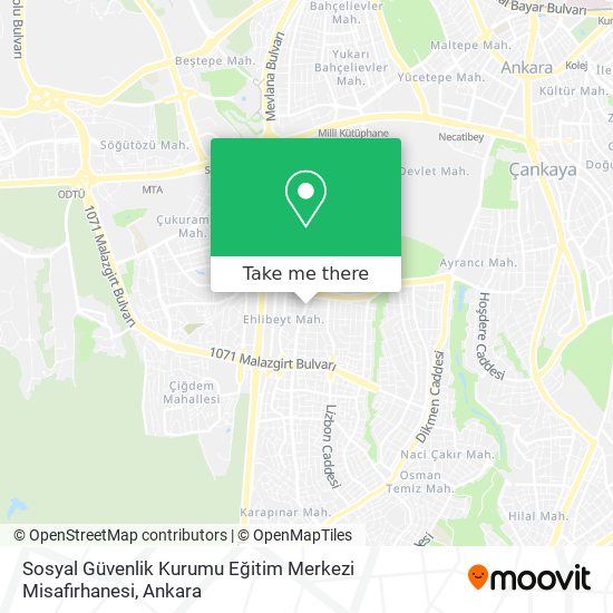 Sosyal Güvenlik Kurumu Eğitim Merkezi Misafirhanesi map
