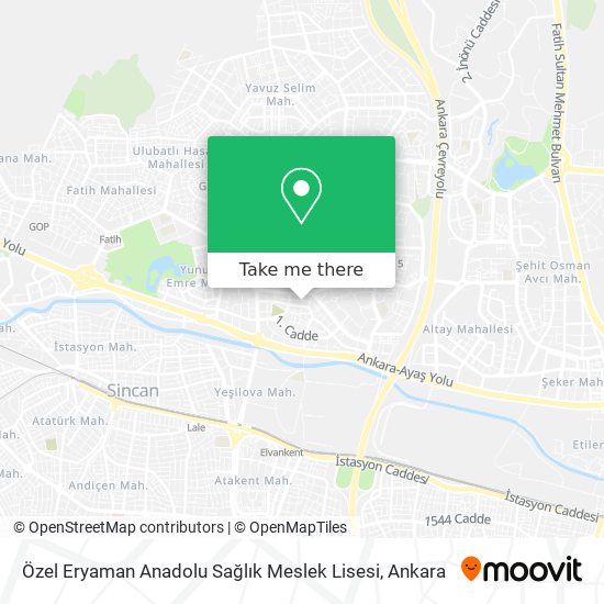 Özel Eryaman Anadolu Sağlık Meslek Lisesi map