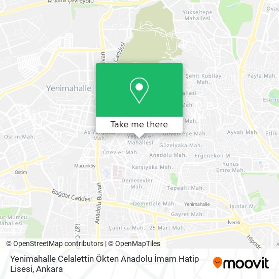 Yenimahalle Celalettin Ökten Anadolu İmam Hatip Lisesi map