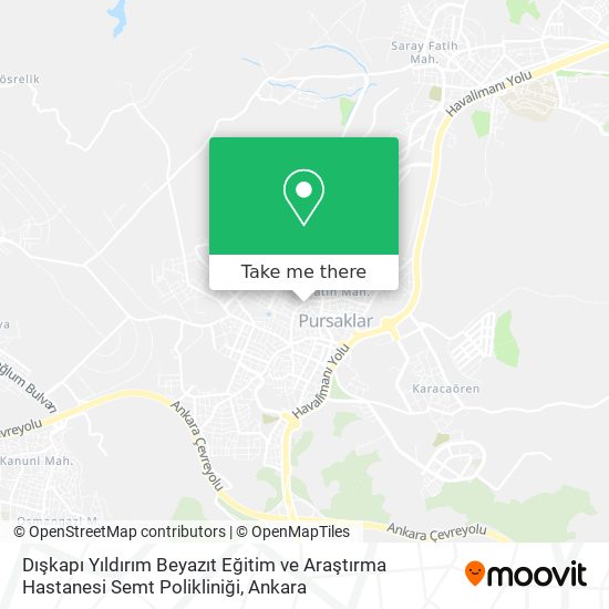 Dışkapı Yıldırım Beyazıt Eğitim ve Araştırma Hastanesi Semt Polikliniği map