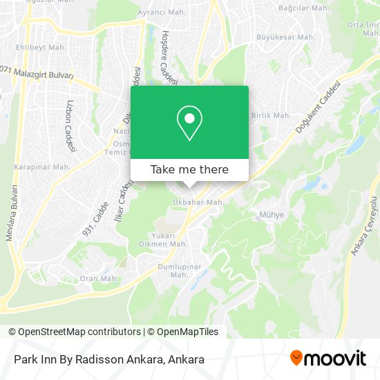 Park Inn By Radisson Ankara map