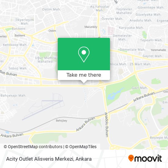 Acity Outlet Alisveris Merkezi map