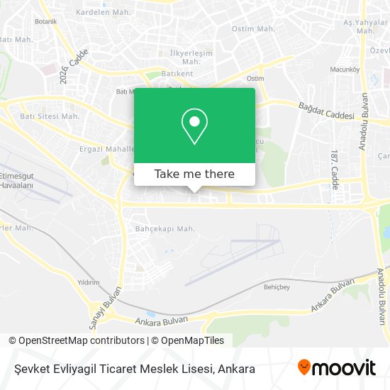 Şevket Evliyagil Ticaret Meslek Lisesi map