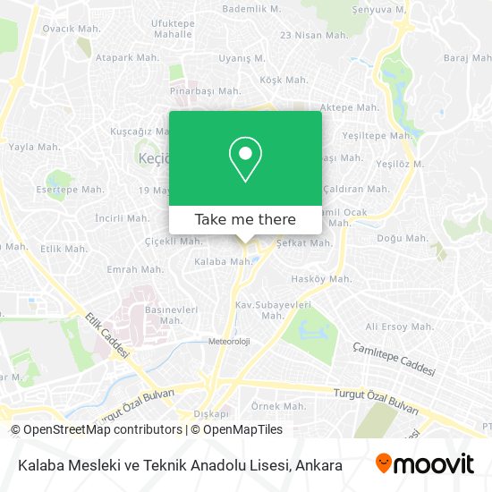 Kalaba Mesleki ve Teknik Anadolu Lisesi map
