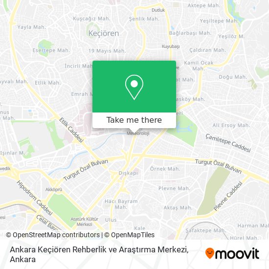 Ankara Keçiören Rehberlik ve Araştırma Merkezi map