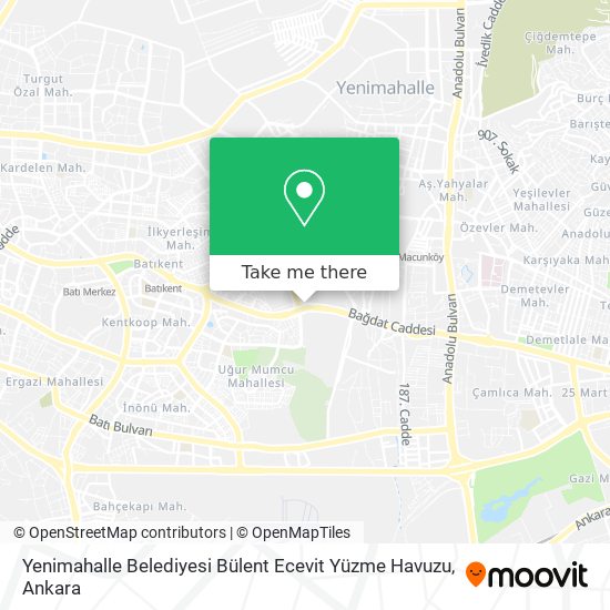 Yenimahalle Belediyesi Bülent Ecevit Yüzme Havuzu map