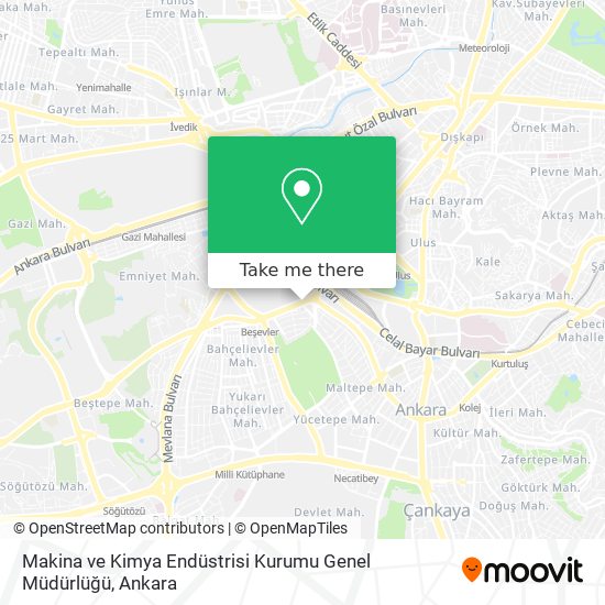 Makina ve Kimya Endüstrisi Kurumu Genel Müdürlüğü map